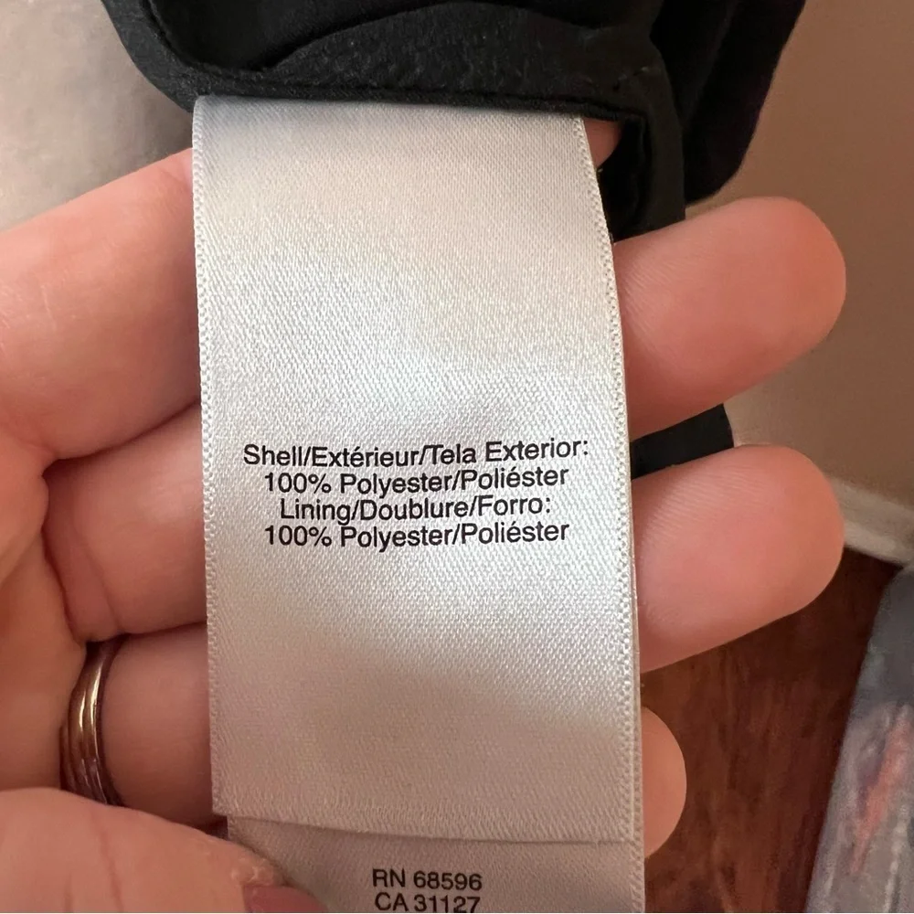 DKNY Donna Karan Logo Open Front Vest Sleeveless Cardigan Career Lagenlook M/L - Picture 9 of 9